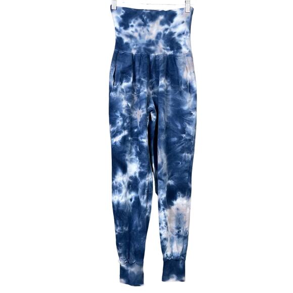 Young Fabulous & Broke Groove Joggers Pants White Blue Tie Dye Size Small - Picture 1 of 9